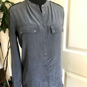 Silk Gray Equipment button down shirt
